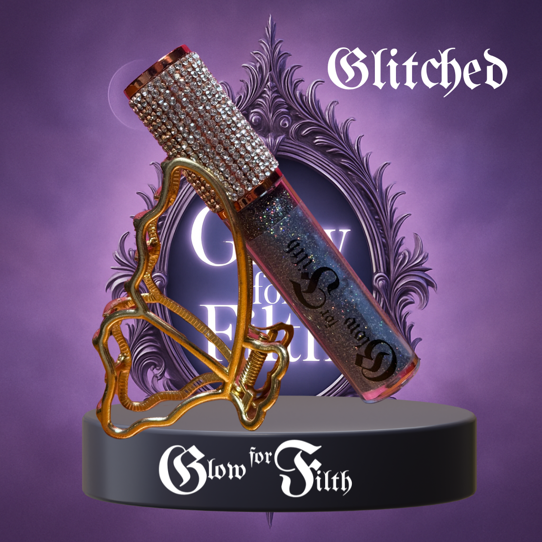 GLITCHEZ – Holographic Black Lip Gloss by Glow for Filth