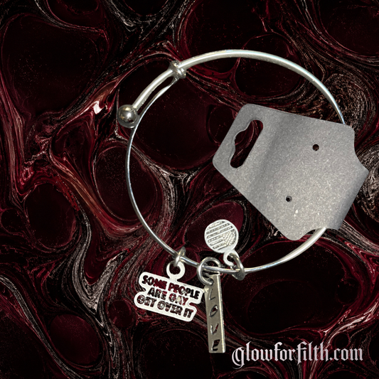 SOME PEOPLE ARE GAY GET OVER IT Charm Bracelet – LGBTQ+ Love Stack