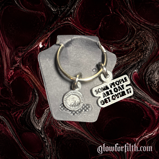 “Some People Are Gay. Get Over It.” Pewter Keychain