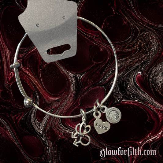 Bear Pride Charm Bracelet – Handmade Pewter LGBTQ+ Bangle