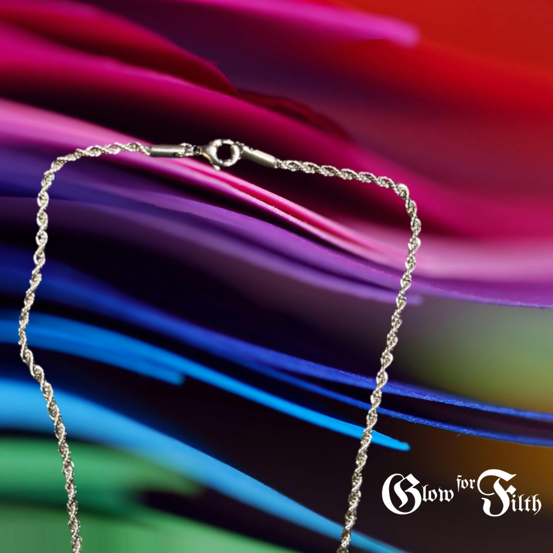 Support Gay Marriage Necklace – Stainless Steel Rope Chain with Pewter Charm (20")