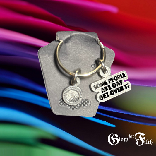 “Some People Are Gay. Get Over It.” Pewter Keychain